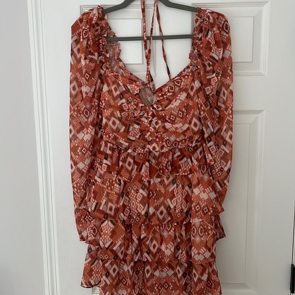 Orange Pattern Dress